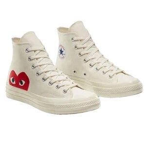 Converse X Play Comme Des Garçons High-Top Sneakers with Red Heart
